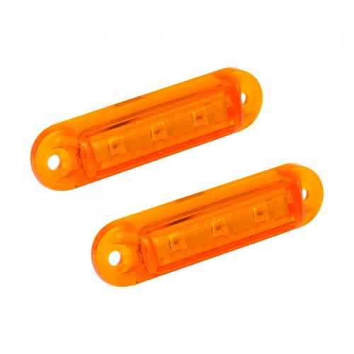 12V Compact Amber Side Marker - Twin Pack